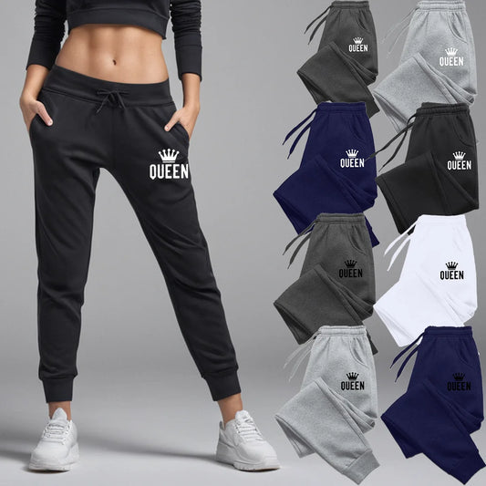 Queen Print Pants Women's Sports Pants Summer Clothes Women 2024 Sweatpants Woman Clothing Slacks Trousers Womens Pant Jeans